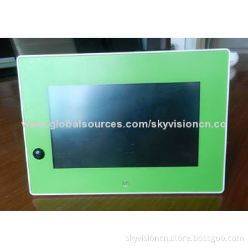 Digital photo frame with color-full panel with motion sensor